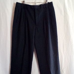 Louis Raphael Men's 100% Wool Dress Pants Dark Navy Blue 36 x 32